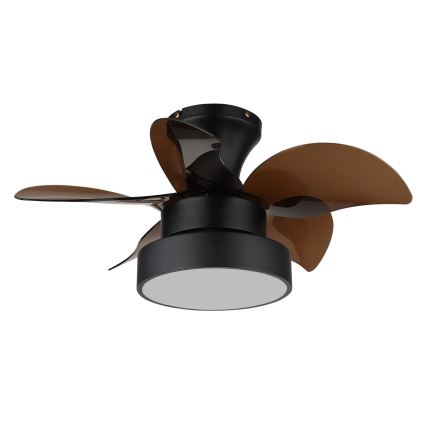 Globo - LED dimbare plafondventilator LED/22W/230V 3000/4500/6000K bruin + afstandsbediening