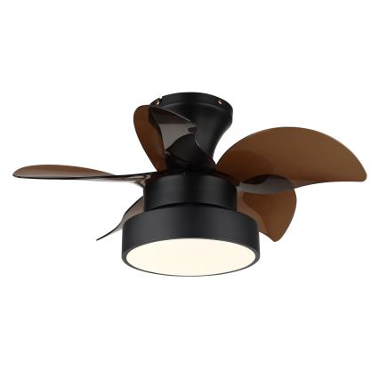 Globo - LED dimbare plafondventilator LED/22W/230V 3000/4500/6000K bruin + afstandsbediening