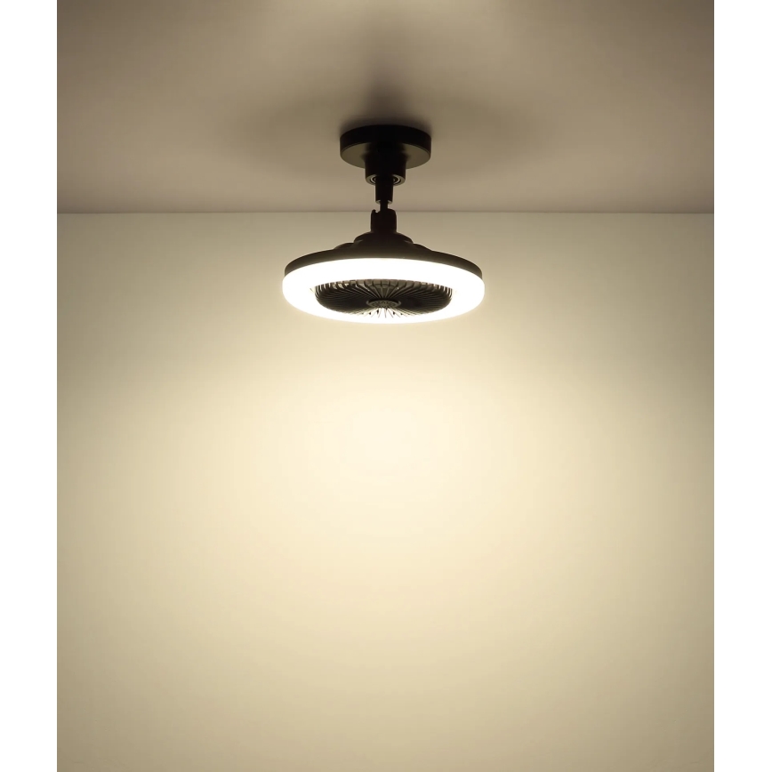Globo - Dimbare LED-plafondventilator LED/20W/230V 3000-6500K zwart + afstandsbediening