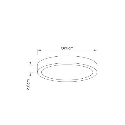 Globo - LED Badkamer plafondlamp dimbaar LED/28W/230V IP44