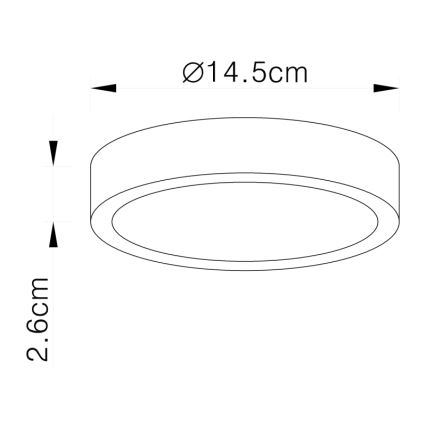 Globo 12366-15 - LED Plafondverlichting VITOS LED / 15W / 230V