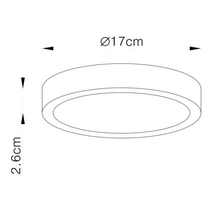 Globo - Dimbare LED Plafondlamp LED/22W/230V