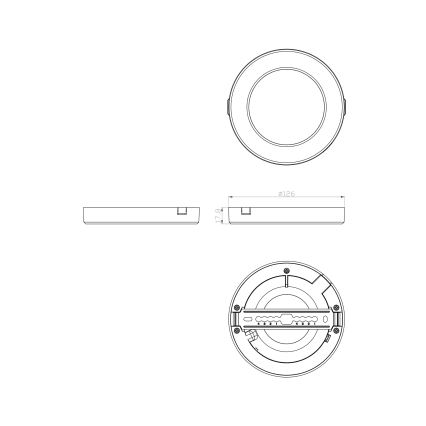 Globo - LED Plafondlamp LED/6W/230V 3000/4000/6500K zwart