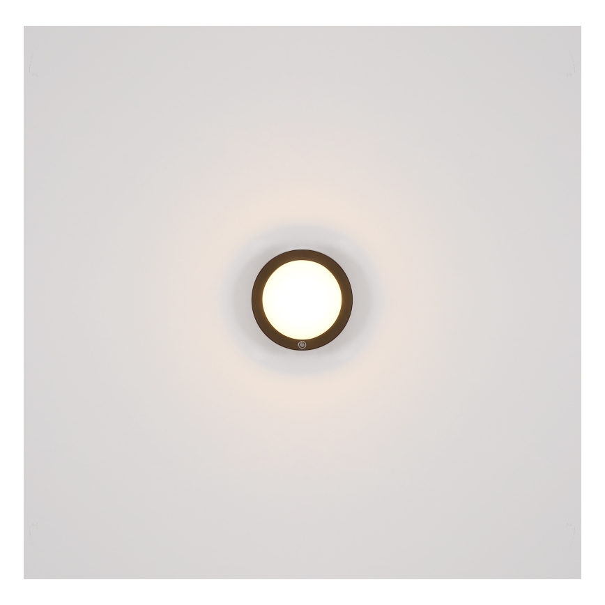 Globo - LED Oplaadbaar aanraken wandlamp LED/1,2W/3,7V diameter 15 cm 1800 mAh zwart