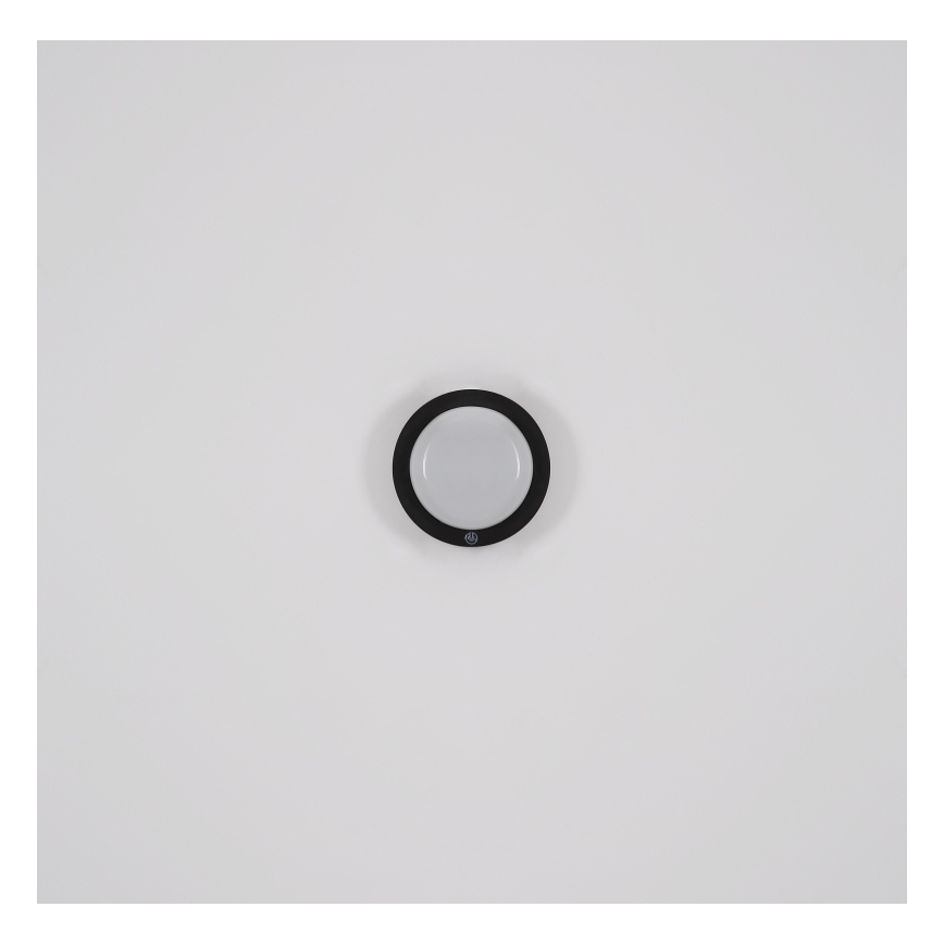 Globo - LED Oplaadbaar aanraken wandlamp LED/1,2W/3,7V diameter 15 cm 1800 mAh zwart