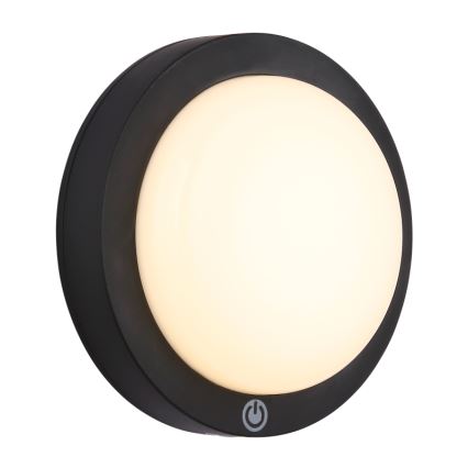 Globo - LED Oplaadbaar aanraken wandlamp LED/1,2W/3,7V diameter 15 cm 1800 mAh zwart