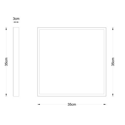 Globo - LED Plafondlamp LED/22W/230V 35x35 cm