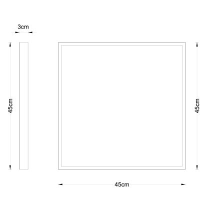 Globo - LED Plafondlamp LED/30W/230V 45x45 cm