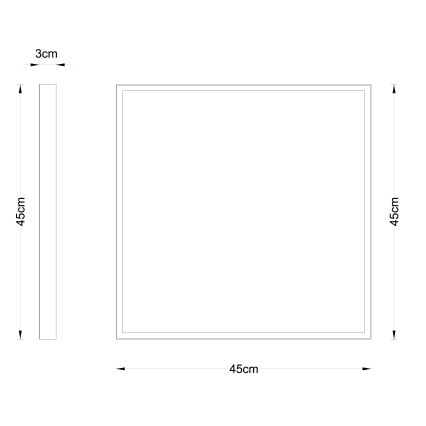 Globo - LED Plafondlamp LED/30W/230V 45x45 cm