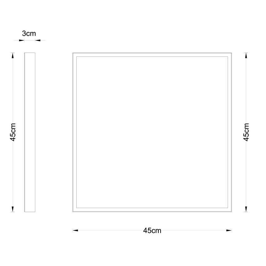 Globo - LED Plafondlamp LED/30W/230V 45x45 cm