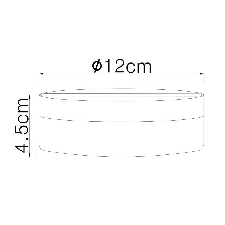 Globo - LED Plafondlamp LED/8W/230V 4000K diameter 12 cm zwart