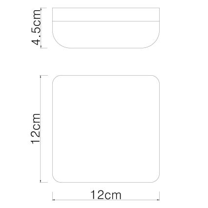 Globo - LED Plafondlamp LED/8W/230V 4000K 12x12 cm wit