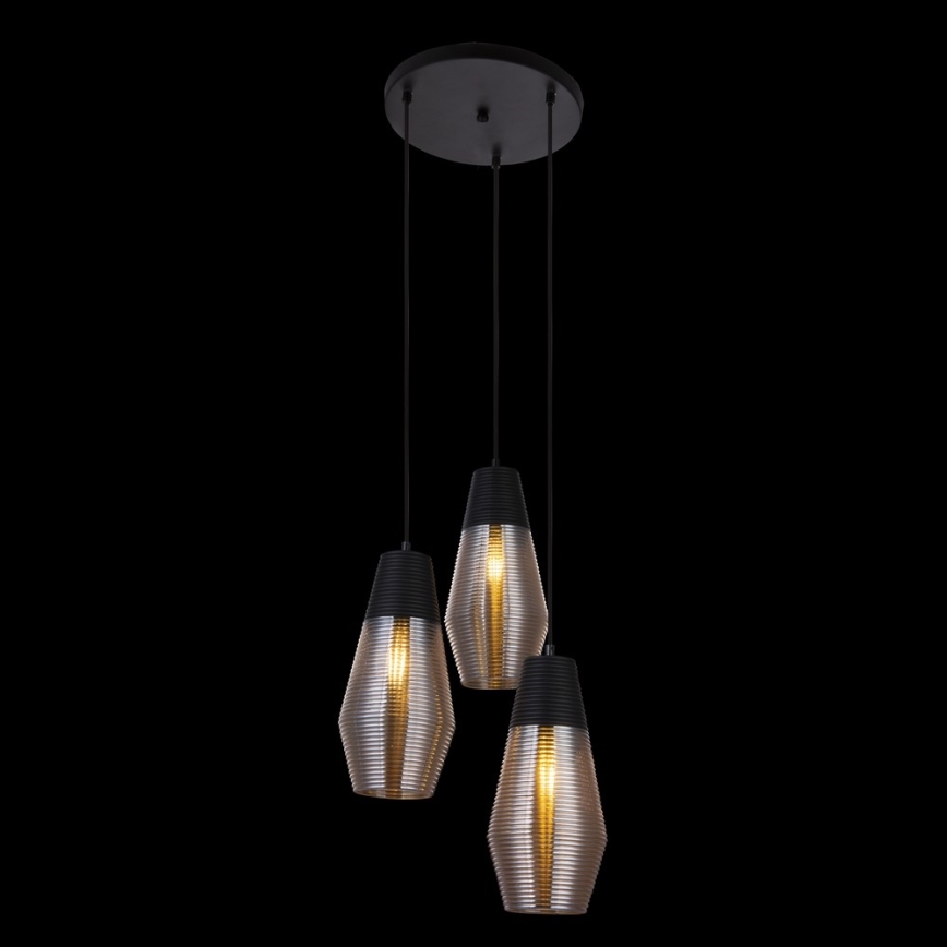 Globo 15043-3 - Hanglamp aan koord WAYNE 3xE27/60W/230V