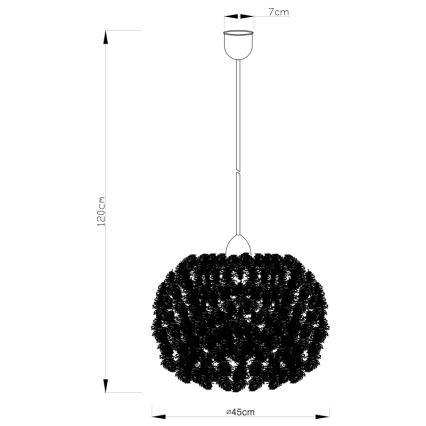 Globo - Kroonluchter aan koord 1x E27 / 40W / 230V