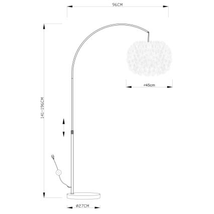 Globo - Vloerlamp 1x E27 / 40W / 230V