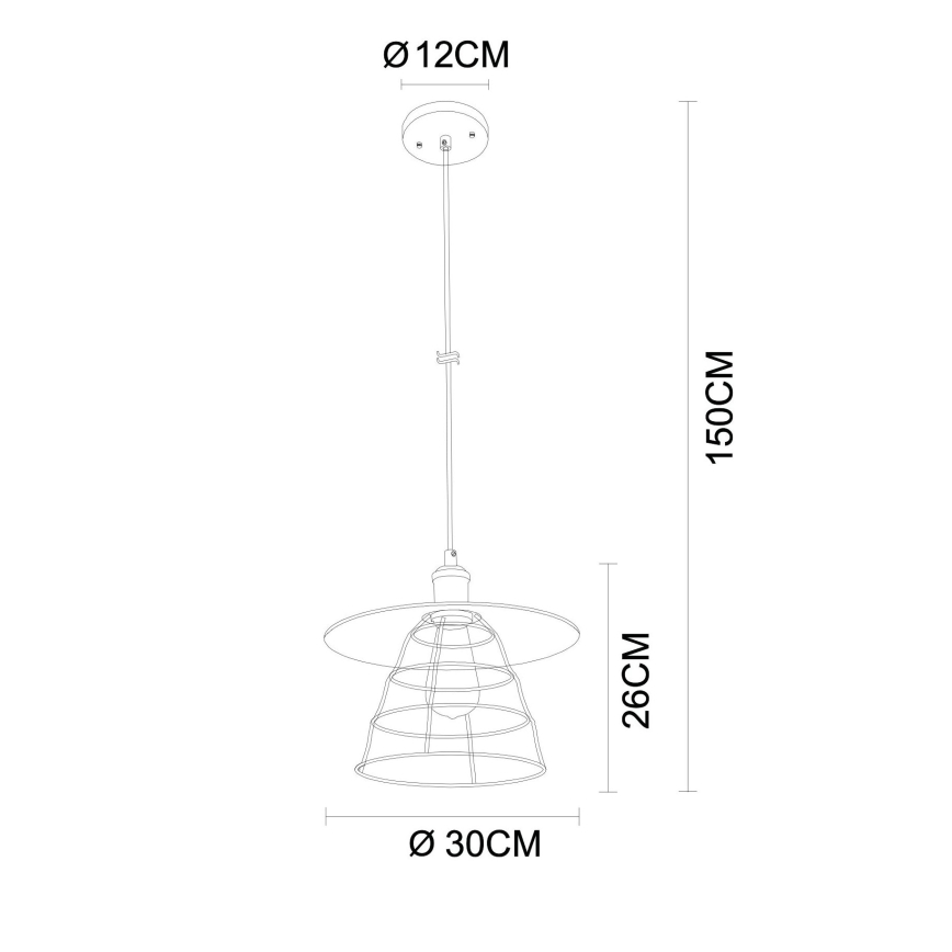 Globo - Hanglamp aan een koord 1xE27/60W/230V