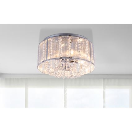 Globo - Kristallen plafondlamp 4x E14 / 40W / 230V