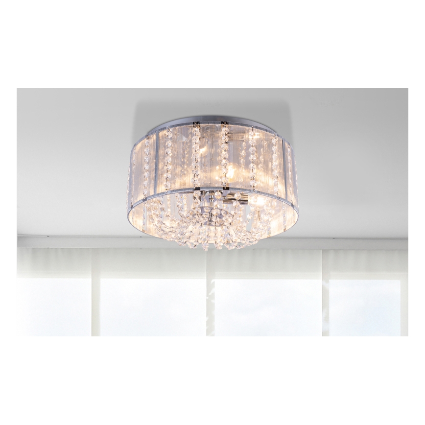 Globo - Kristallen plafondlamp 4x E14 / 40W / 230V