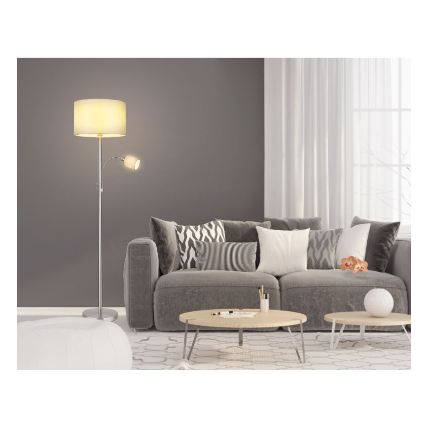 Globo - Vloerlamp 1x E27 / 40W / 230V + 1x E14 / 25W