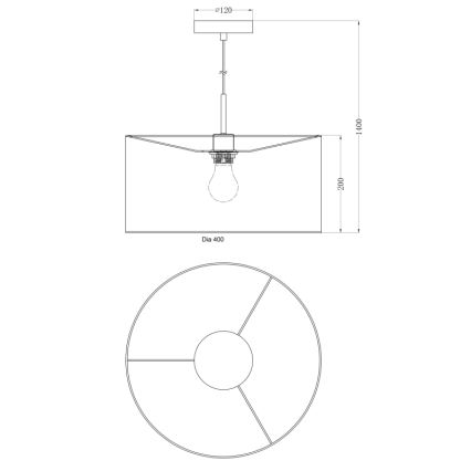 Globo - Hanglamp 1xE27/60W/230V