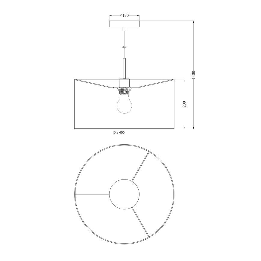 Globo - Hanglamp 1xE27/60W/230V