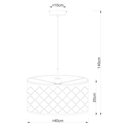 Globo - Hanglamp 1x E27 / 60W / 230V