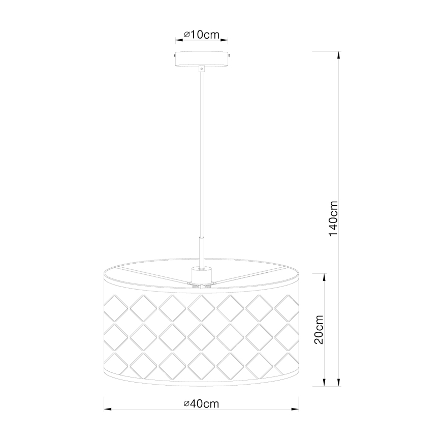 Globo - Hanglamp aan koord 1xE27/60W/230V