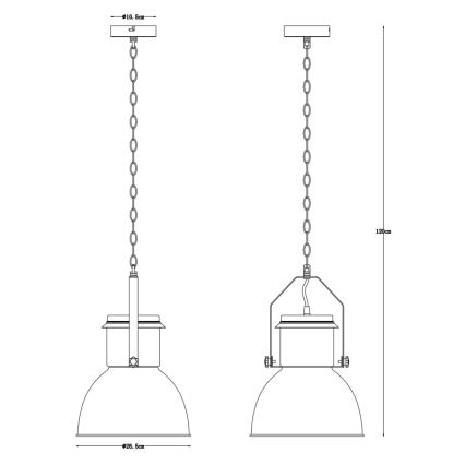 Globo - Kroonluchter aan ketting 1x E27 / 40W / 230V