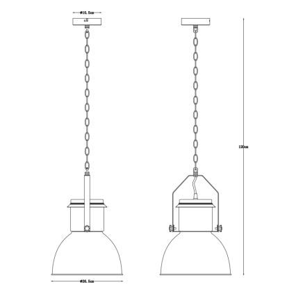 Globo - Kroonluchter aan ketting 1x E27 / 40W / 230V