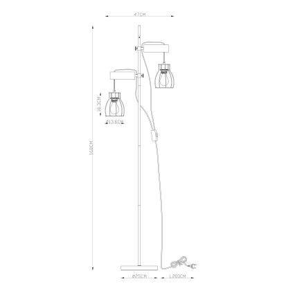 Globo - Vloerlamp 2xE27/40W/230V