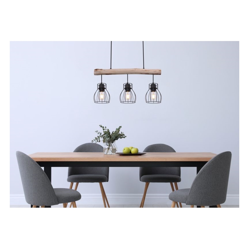 Globo 15326-3N - Hanglamp aan koord MINA 3xE27/40W/230V