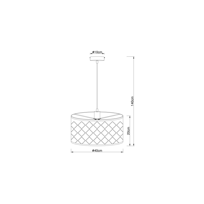 Globo 15329H - Hanglamp aan koord HARALD 1xE27/60W/230V