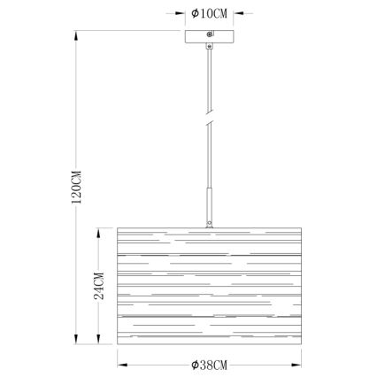 Globo 15342 - Hanglamp aan koord TUNNO 1xE27/40W/230V