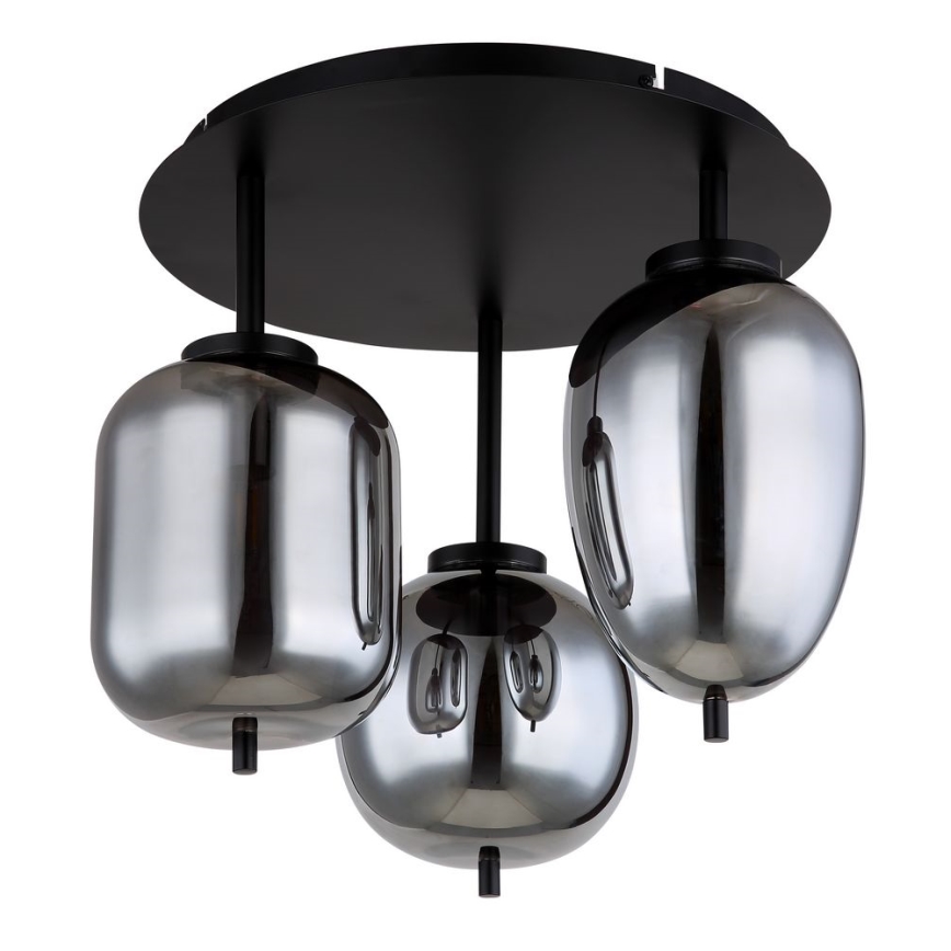 Globo - Opbouwlamp 3xE14/40W/230V zwart