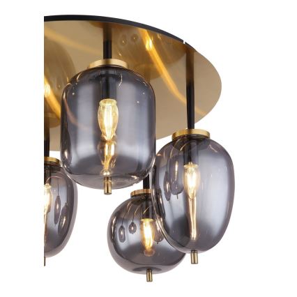 Globo - Plafondlamp 6xE14/40W/230V messing