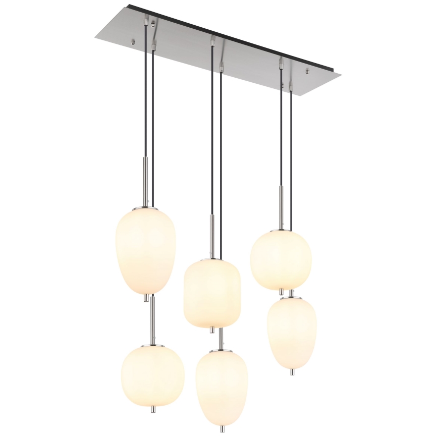 Globo - Hanglamp aan een koord 6xE14/40W/230V glanzend chroom
