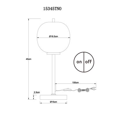 Globo - Tafellamp 1xE14/40W/230V mat chroom
