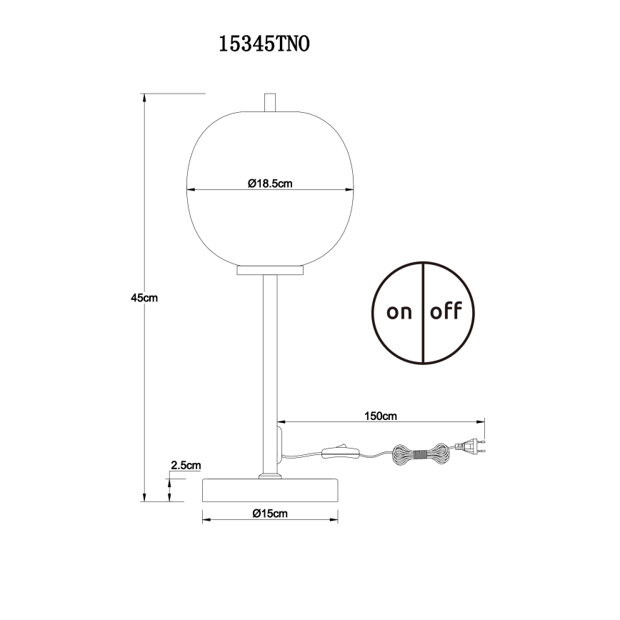 Globo - Tafellamp 1xE14/40W/230V mat chroom