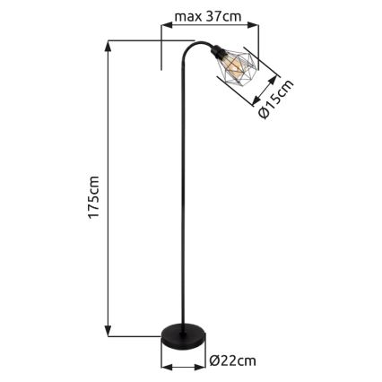 Globo - Staande Lamp 1xE27/40W/230V