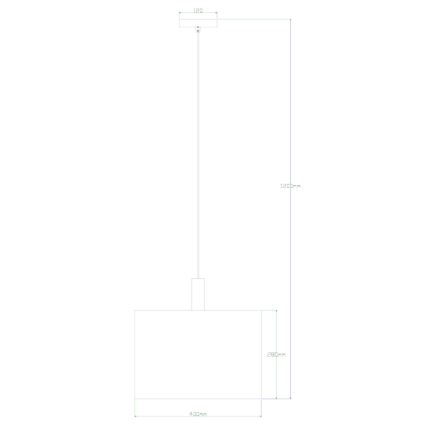 Globo 15377H - Hanglamp aan koord RAFA 1xE27/40W/230V