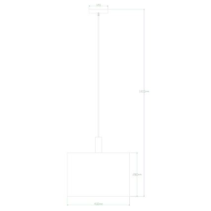 Globo 15378H - Hanglamp aan koord ROGER 1xE27/40W/230V