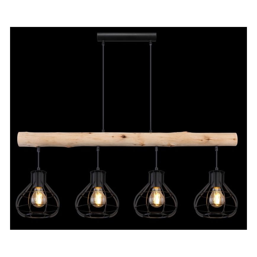 Globo 15388-4H - Hanglamp aan koord CLASTRA 4xE27/60W/230V