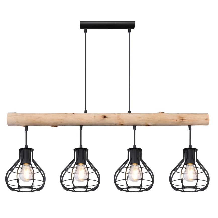 Globo 15388-4H - Hanglamp aan koord CLASTRA 4xE27/60W/230V
