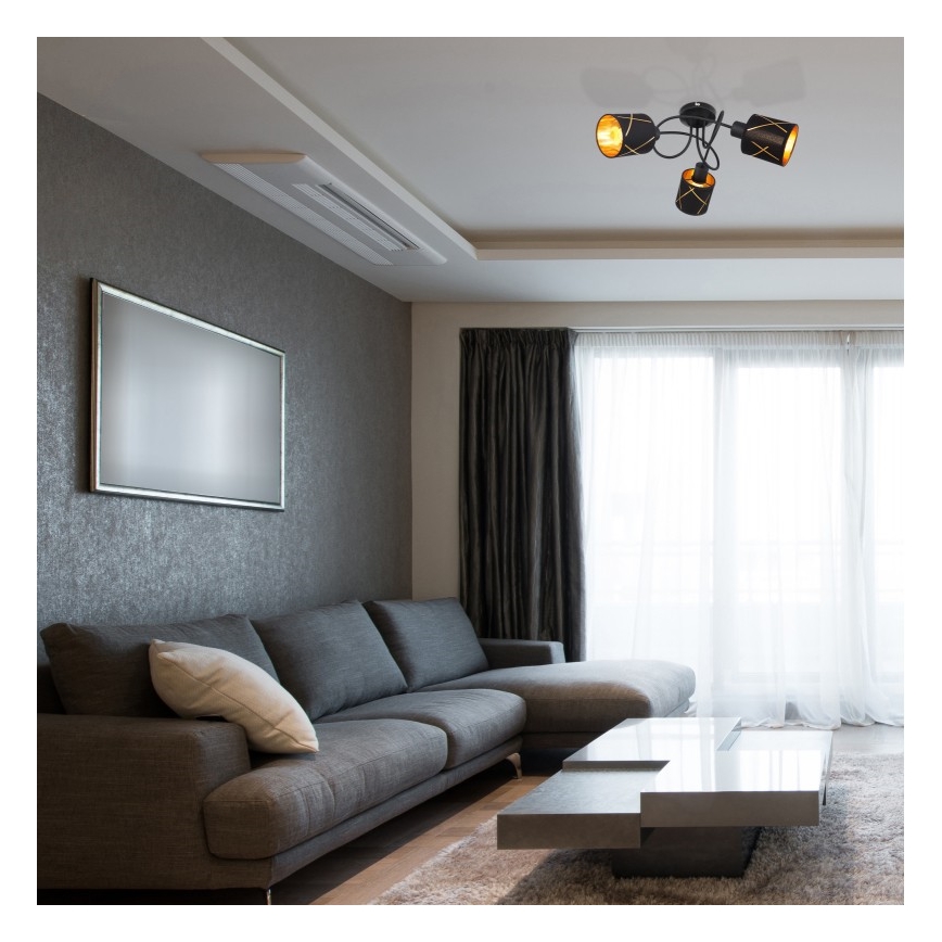 Globo - Aan plafond gevestigde hanglamp 3xE14/25W/230V