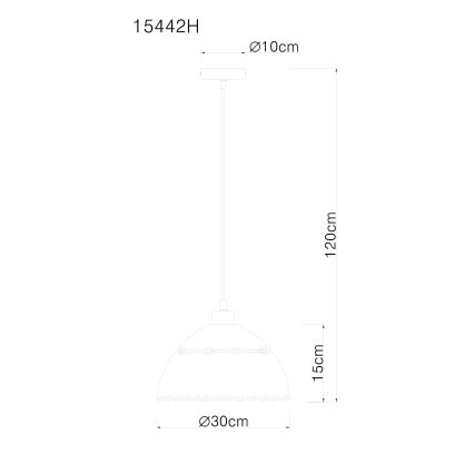 Globo - Hanglamp aan koord 1xE27/60W/230V