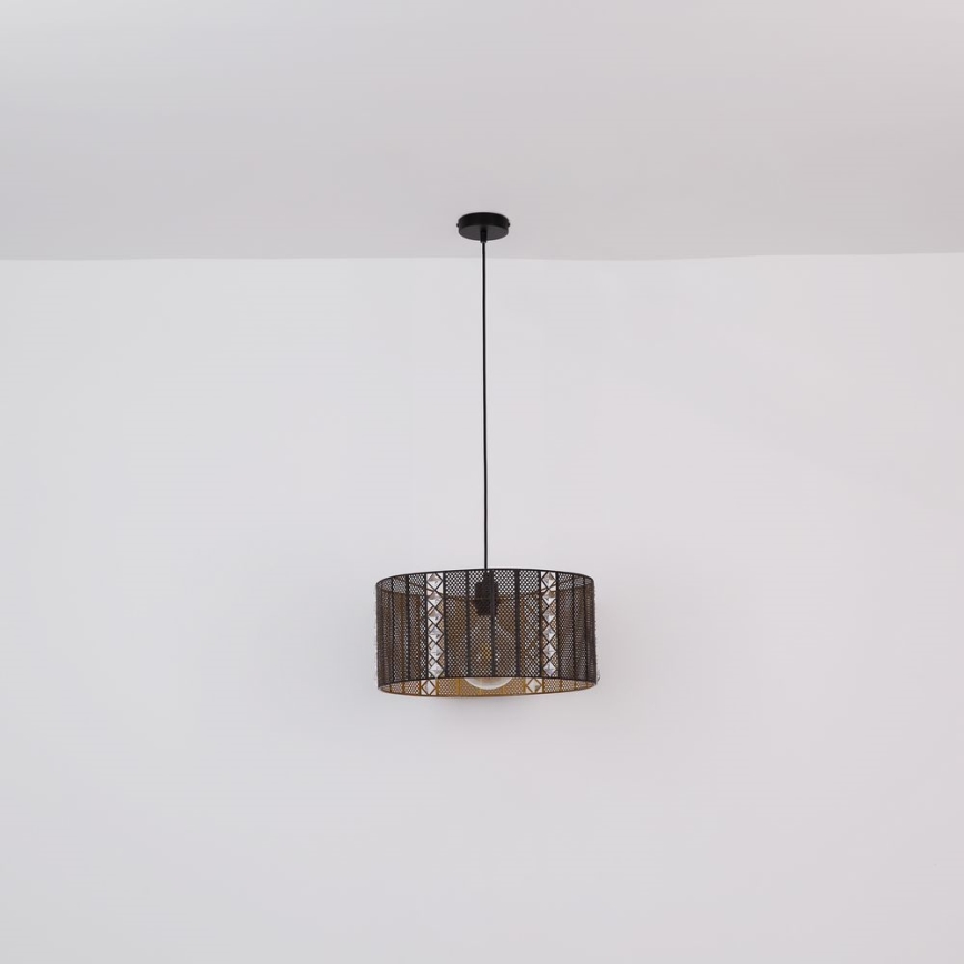 Globo - Hanglamp aan kabel 1xE27/60W/230V goud/zwart