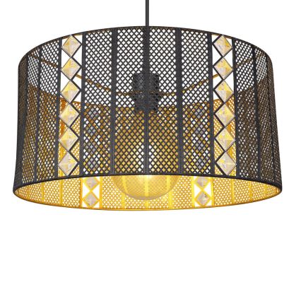 Globo - Hanglamp aan kabel 1xE27/60W/230V goud/zwart