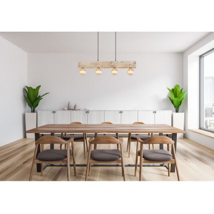 Globo - Hanglamp aan een koord 4xE27/60W/230V