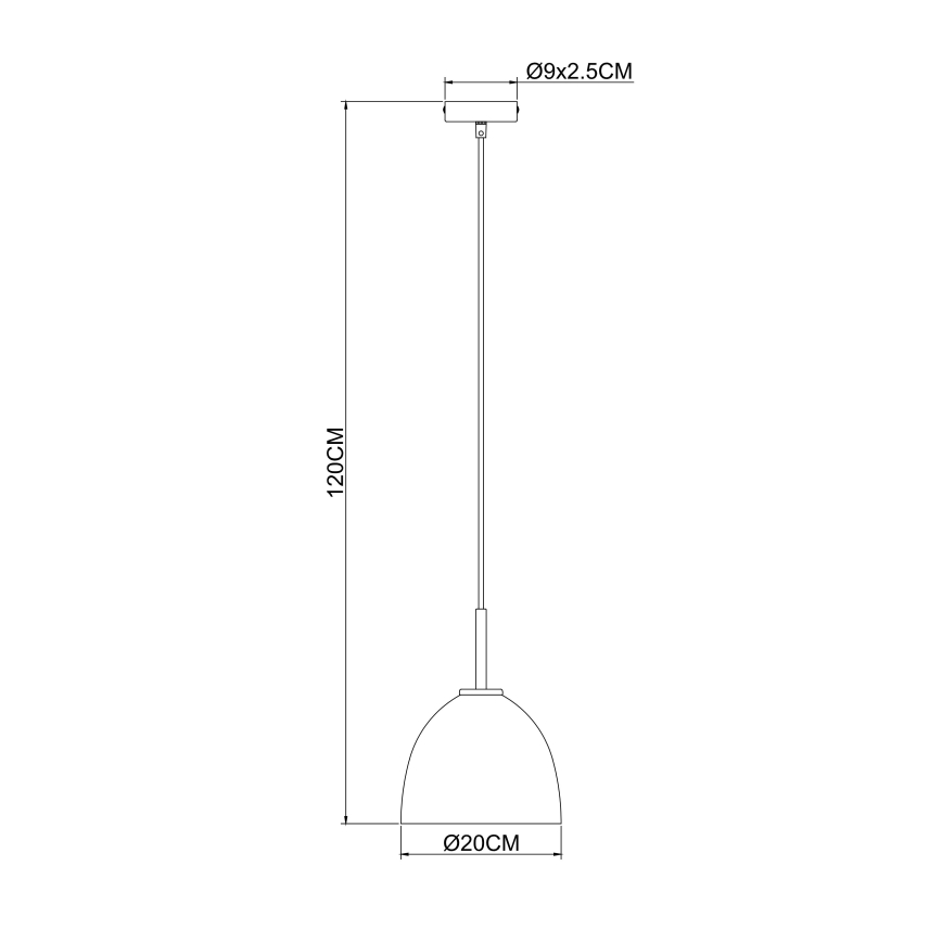 Globo - Hanglamp aan koord 1xE27/60W/230V