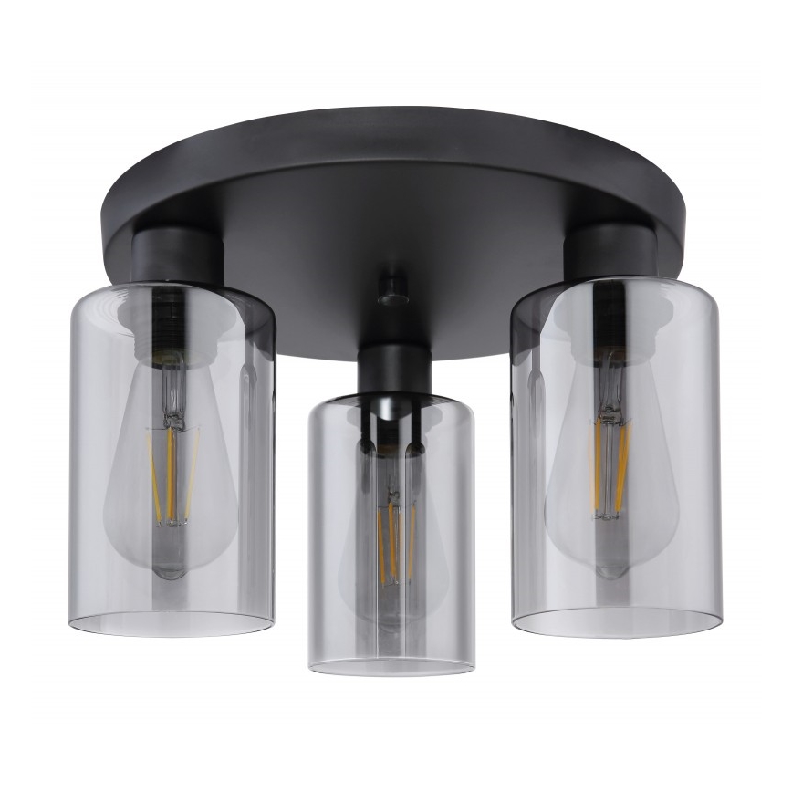Globo - Plafondlamp 3xE27/60W/230V zwart